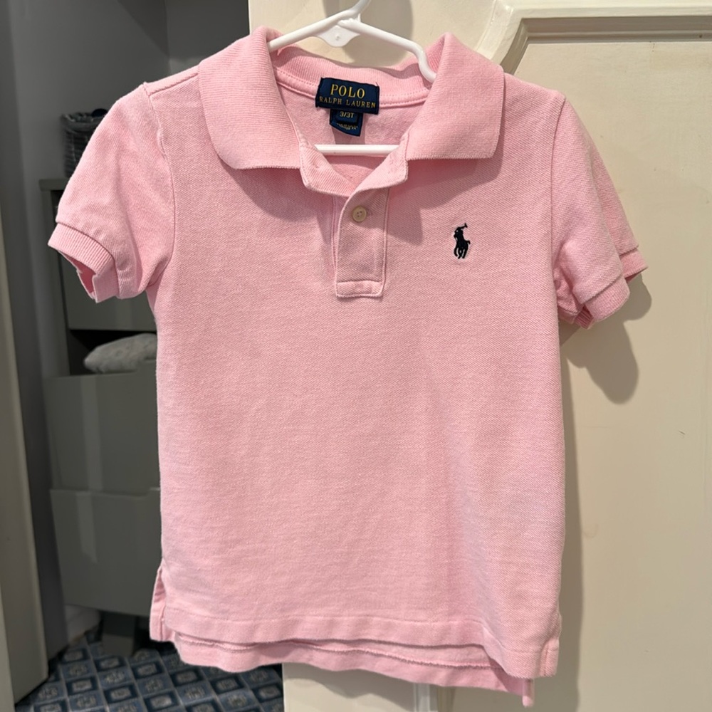 Boys light pink Ralph Lauren polo size 3